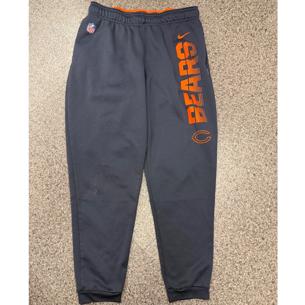 Chicago Bears NFL Pants Mens Nike Large Navy Blue Fair Hole AO4071-459 Joggers